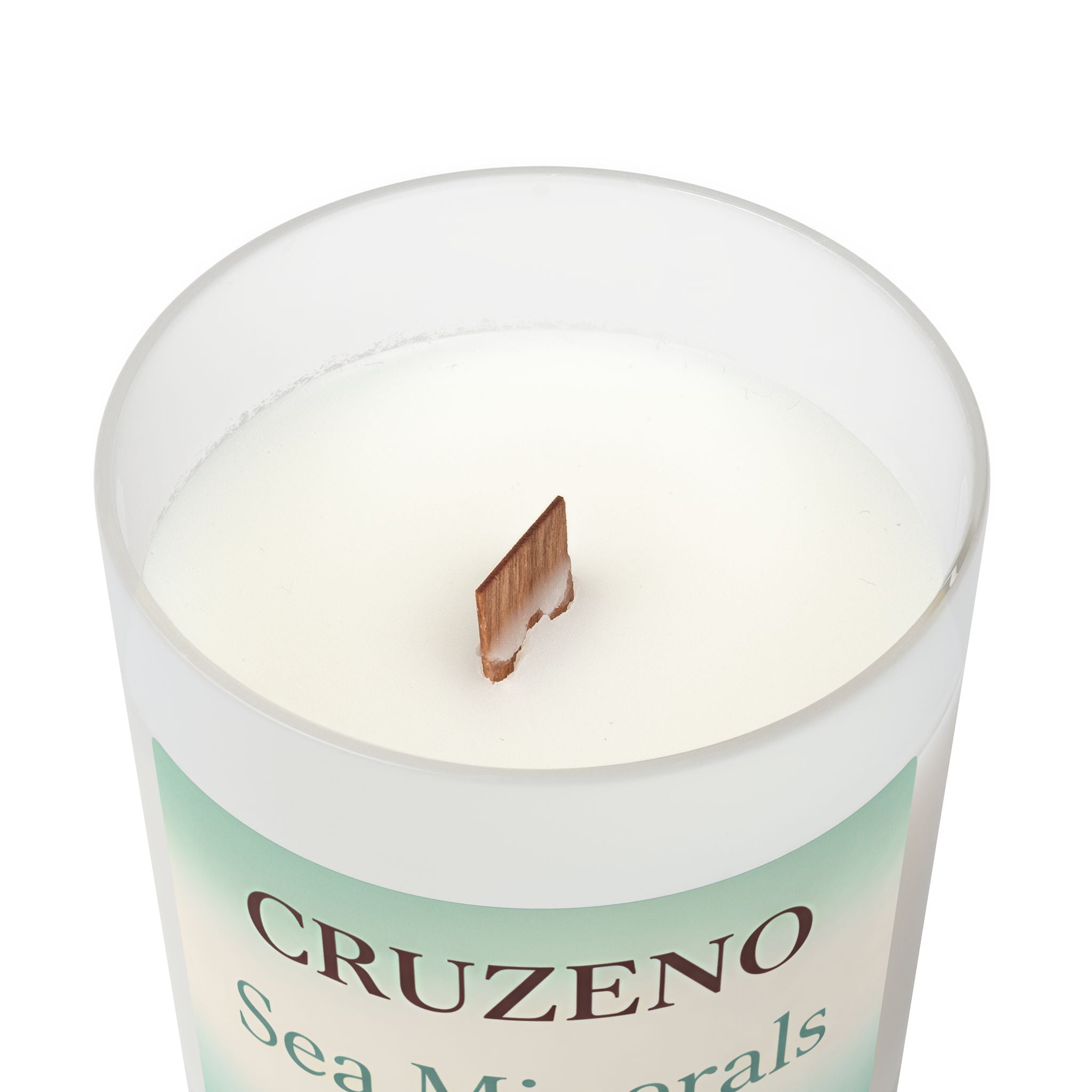 Cruzeno Sea Minerals | Crackling Wooden Wick Candle