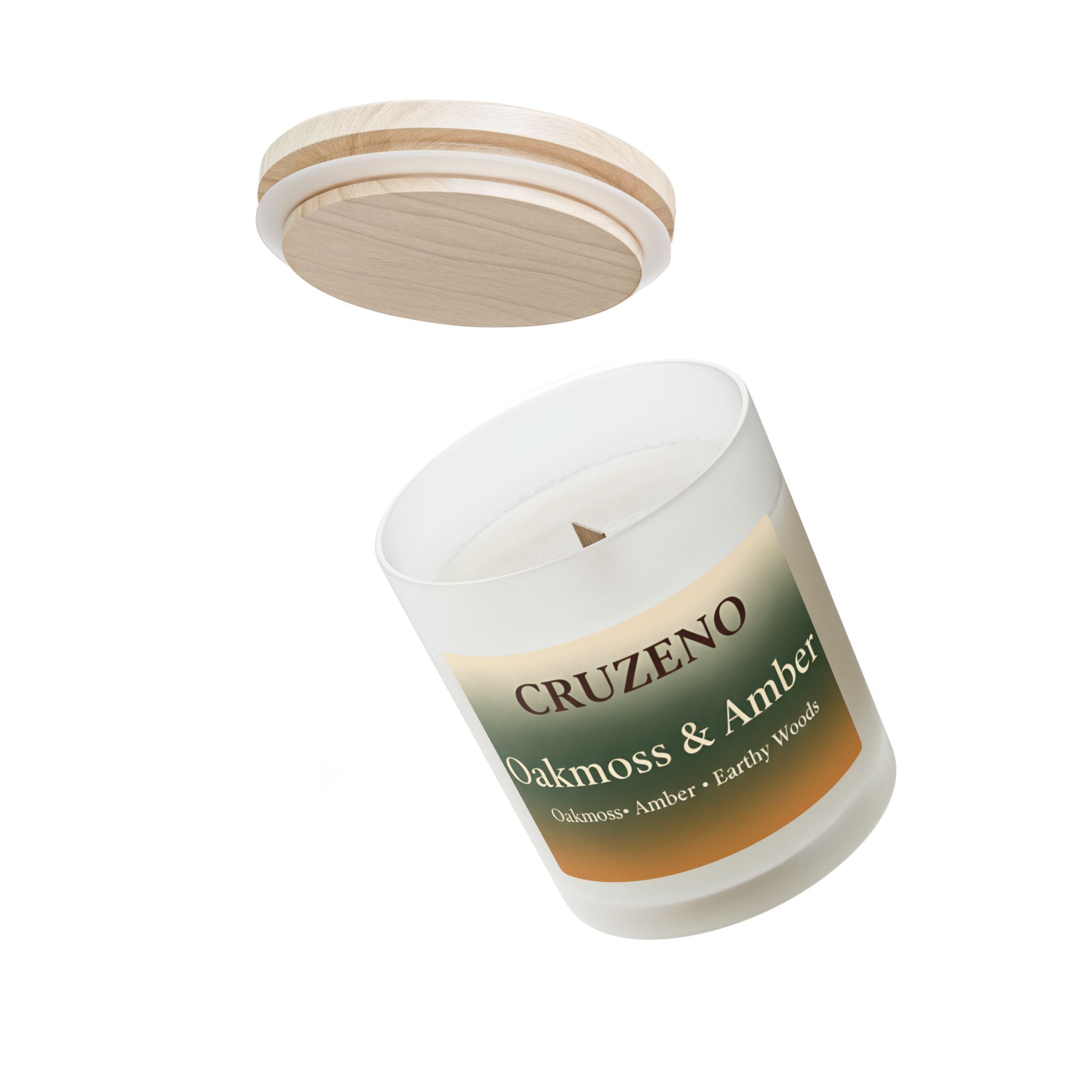 Cruzeno Oakmoss and Amber | Crackling Wooden Wick Candle