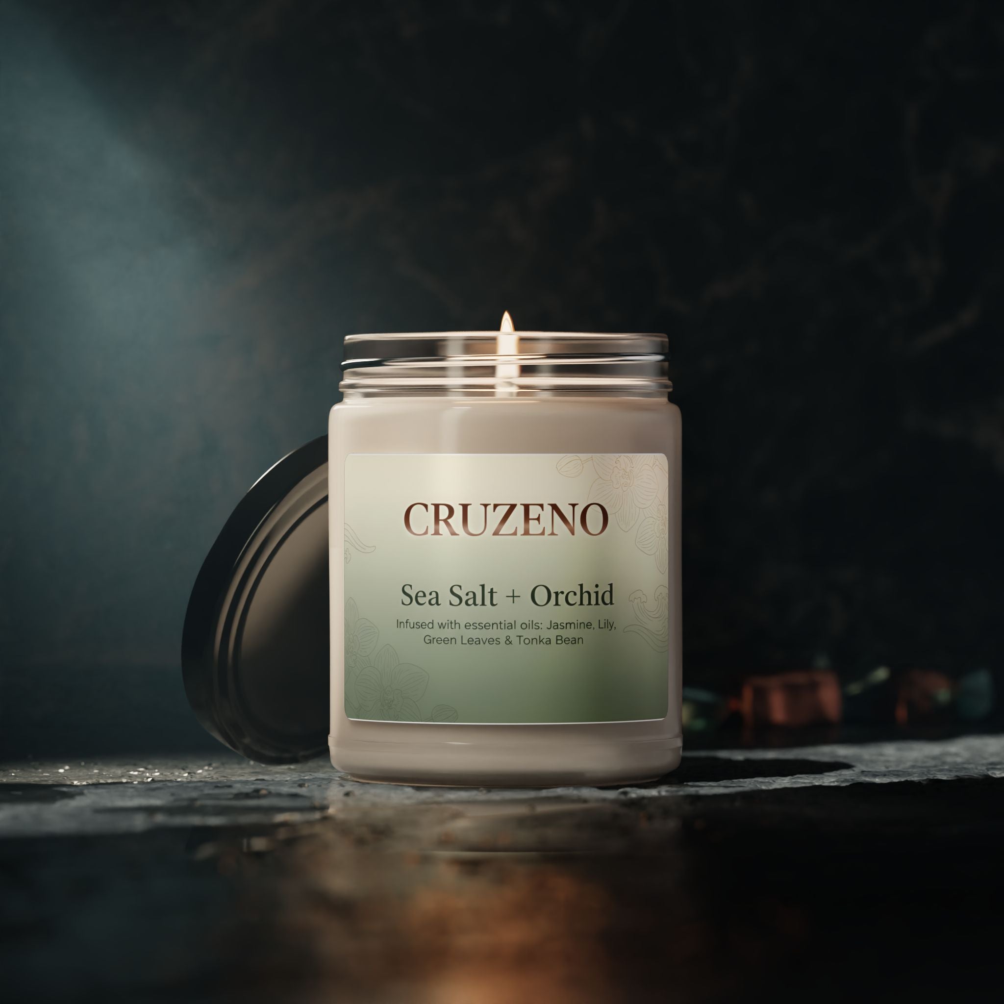 Cruzeno Sea Salt + Orchid Scented Soy Candle