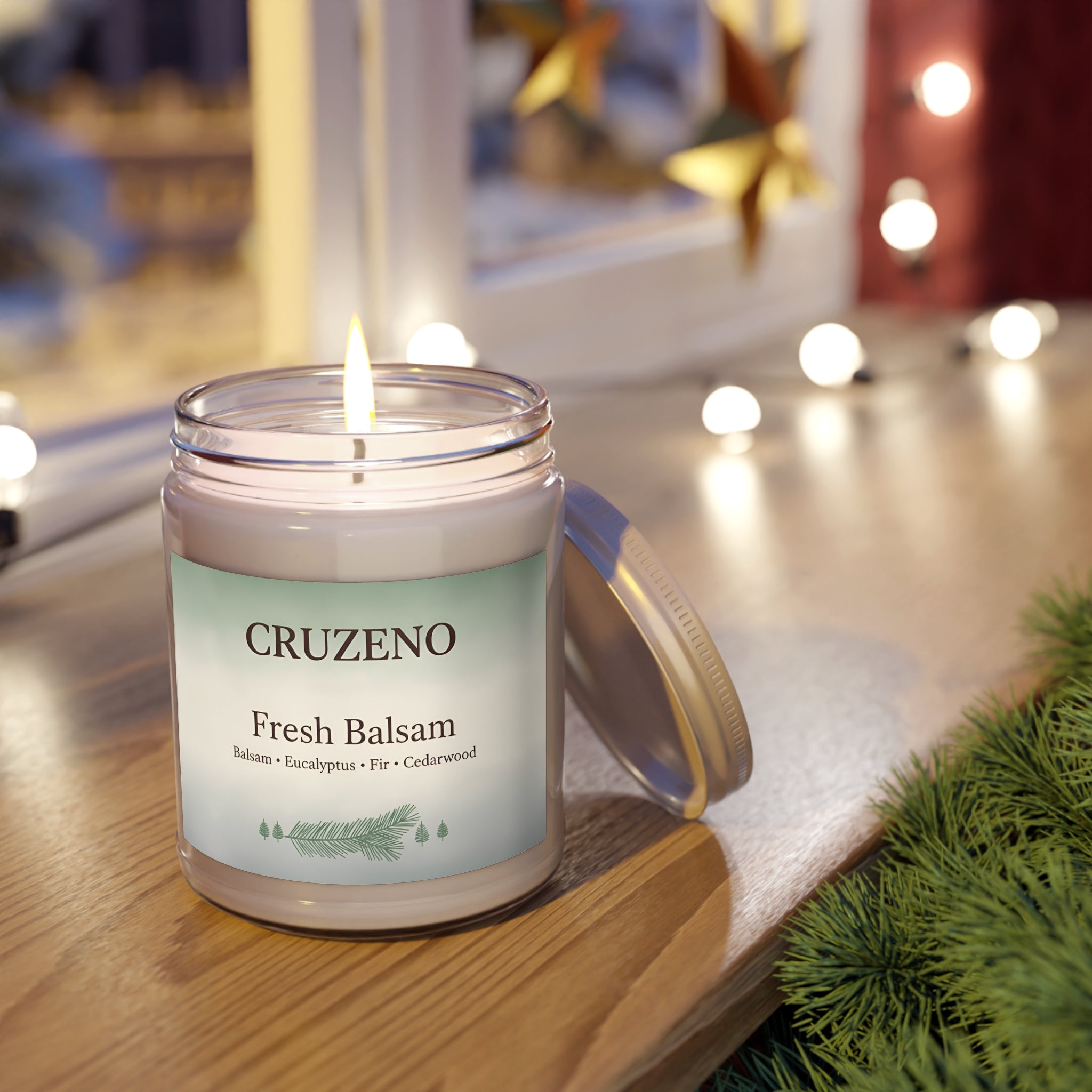 Cruzeno Fresh Balsam Scented Soy Candle