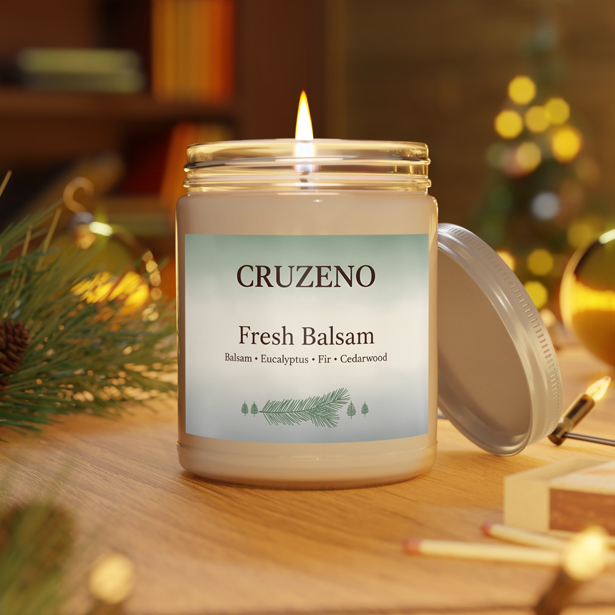 Cruzeno Fresh Balsam Scented Soy Candle