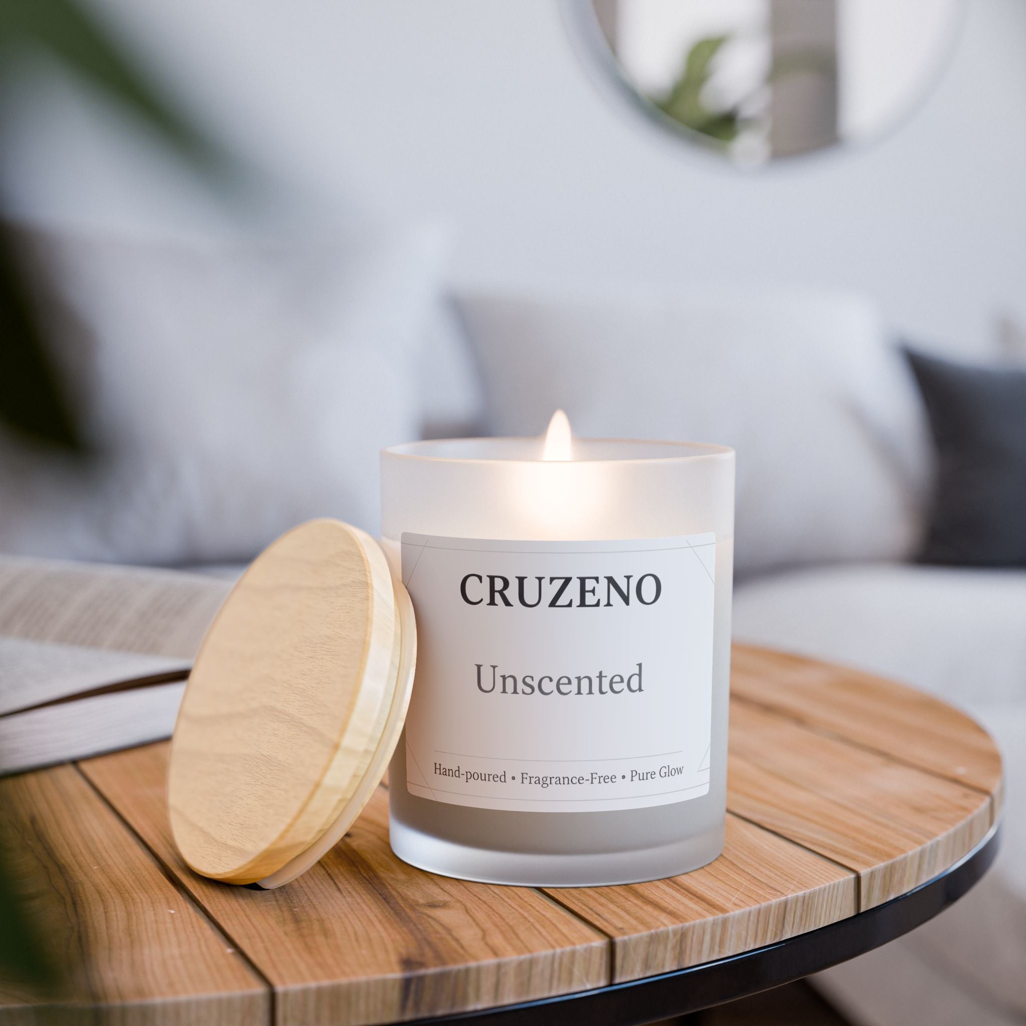 Cruzeno Fragrance-Free | Crackling Wooden Wick Candle