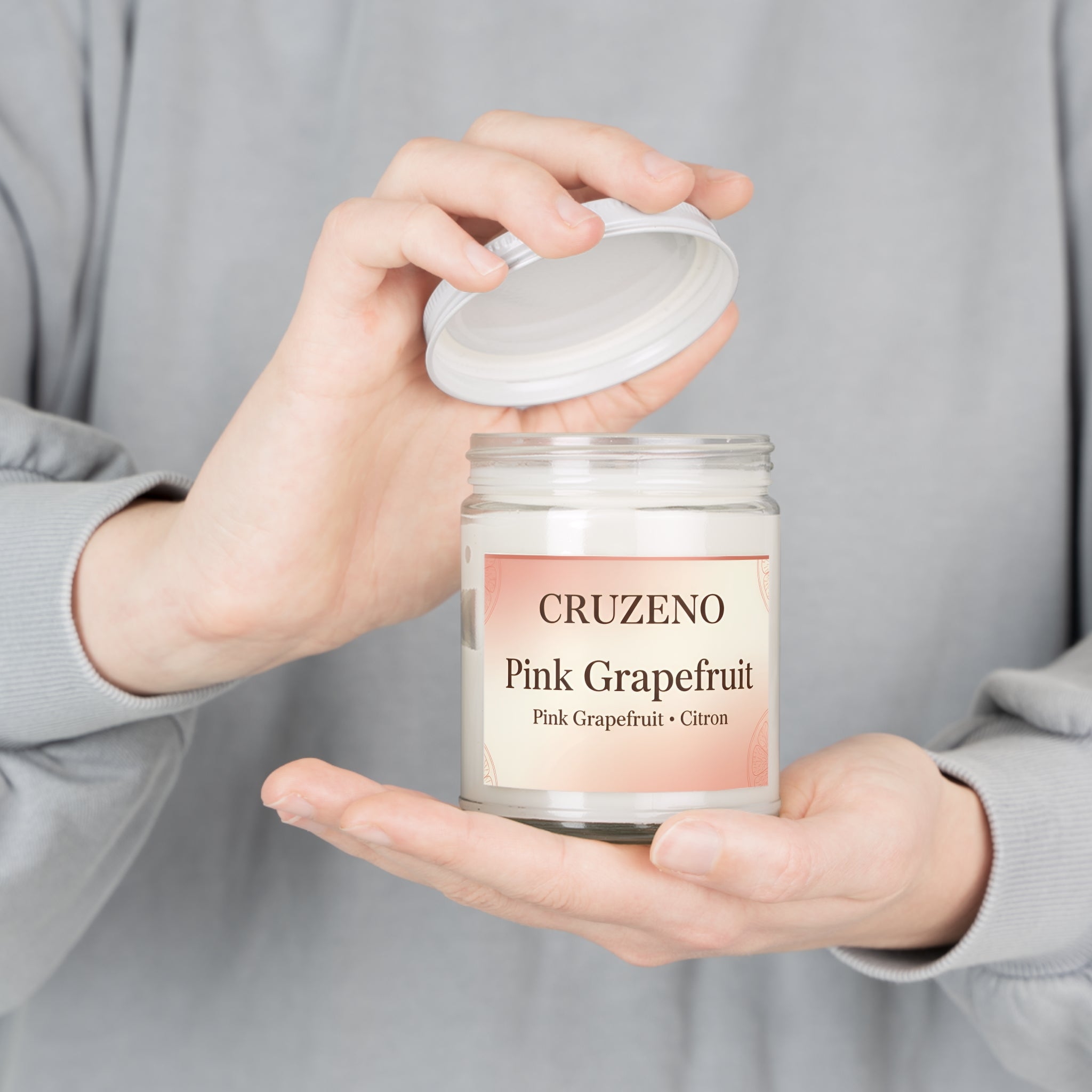Cruzeno Pink Grapefruit Scented Soy Candle