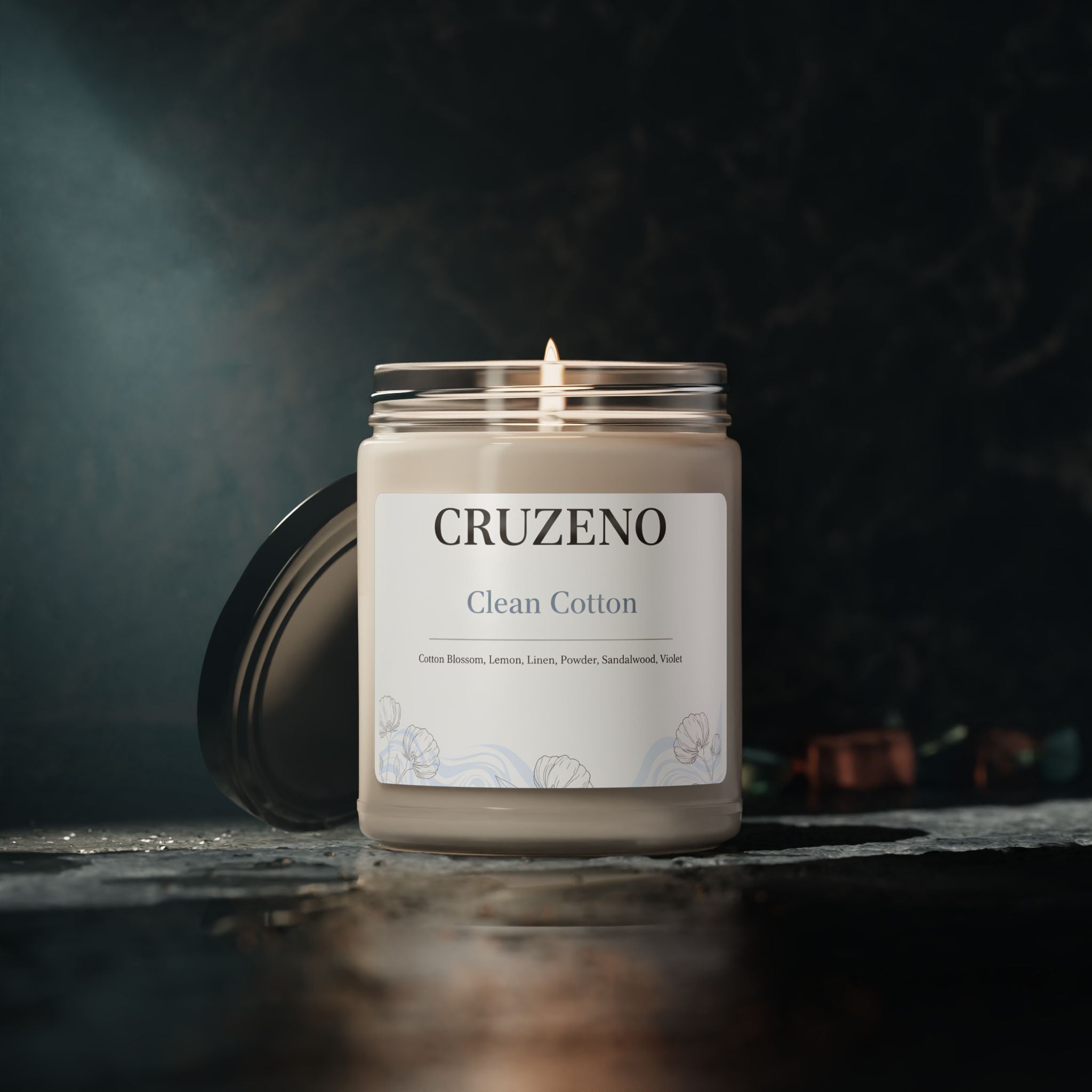 Cruzeno Clean Cotton Scented Soy Candle