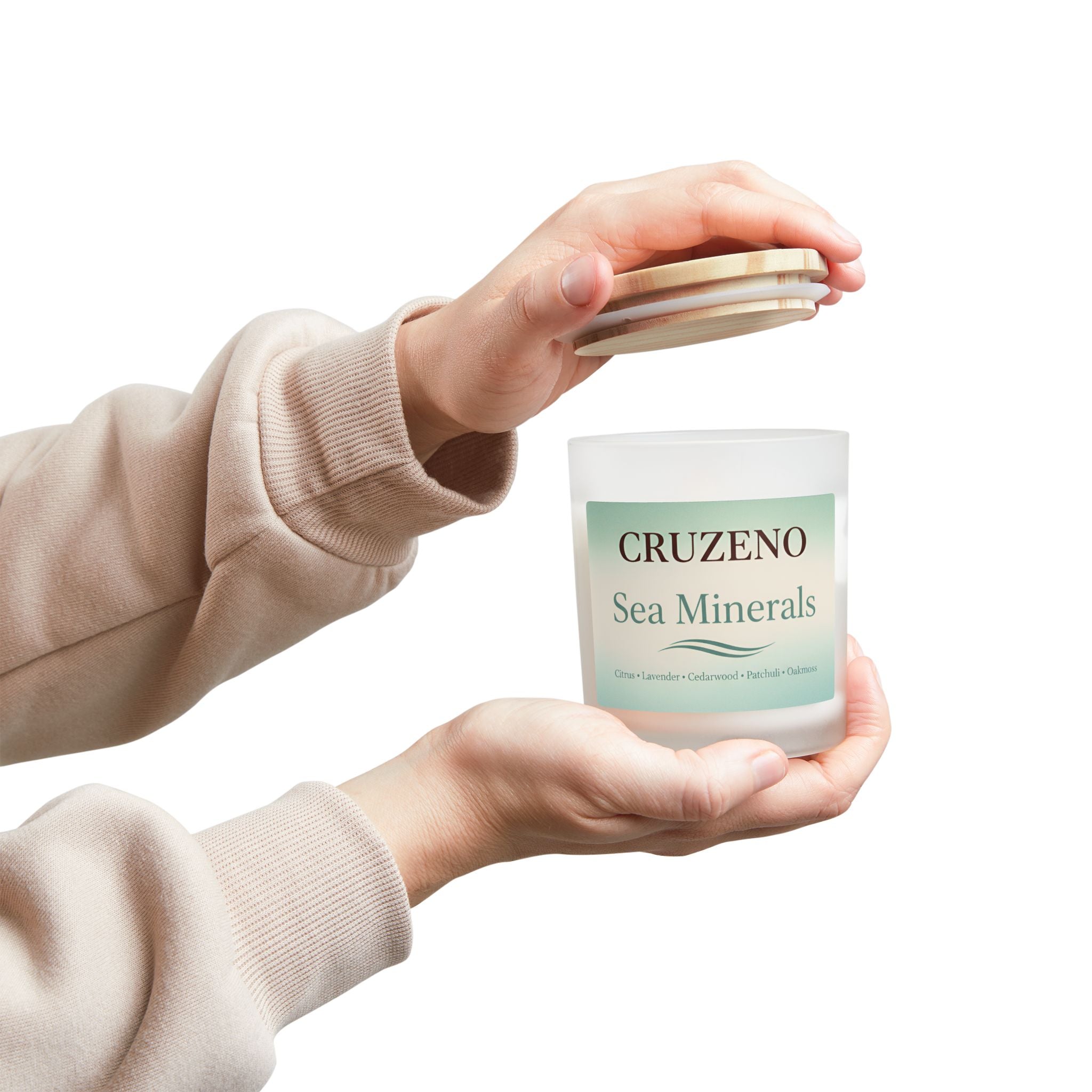 Cruzeno Sea Minerals | Crackling Wooden Wick Candle