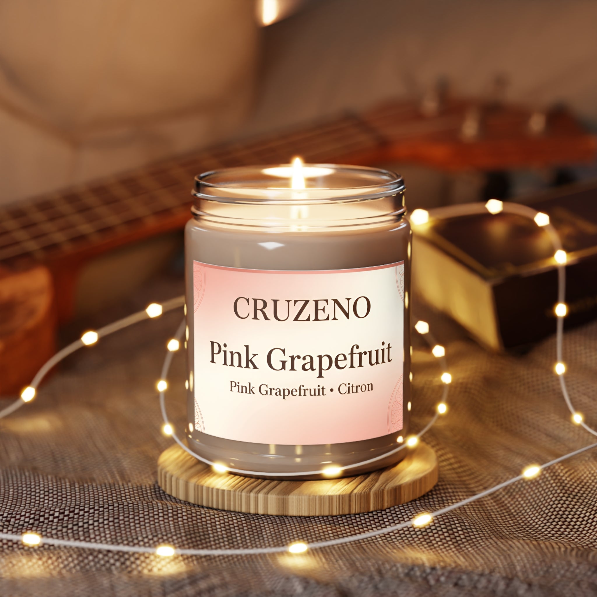 Cruzeno Pink Grapefruit Scented Soy Candle