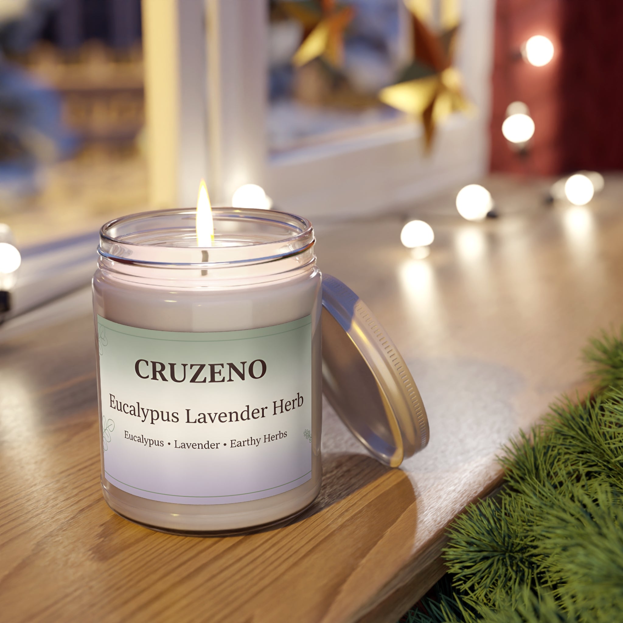 Cruzeno Eucalyptus Lavender Herb Soy Candle