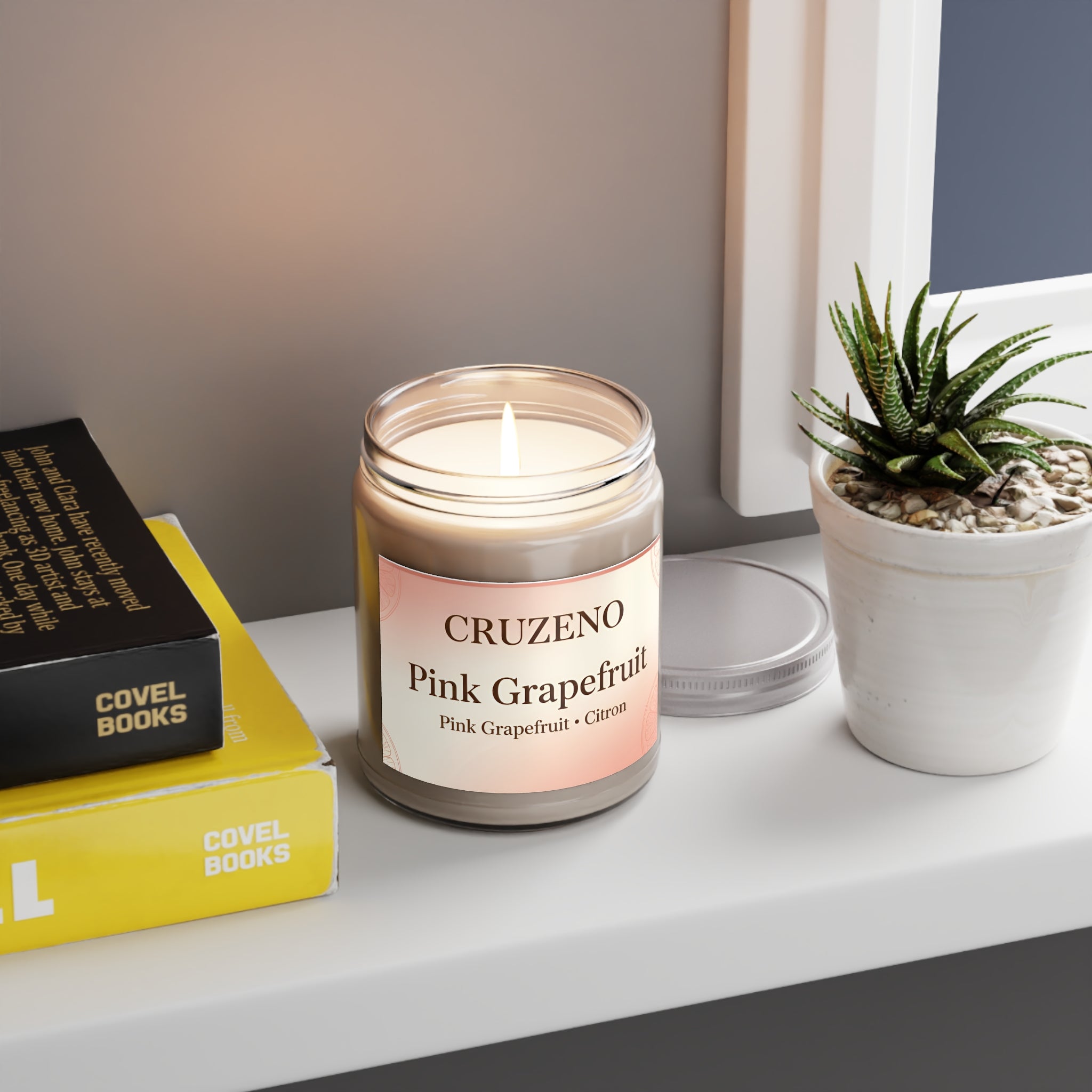 Cruzeno Pink Grapefruit Scented Soy Candle