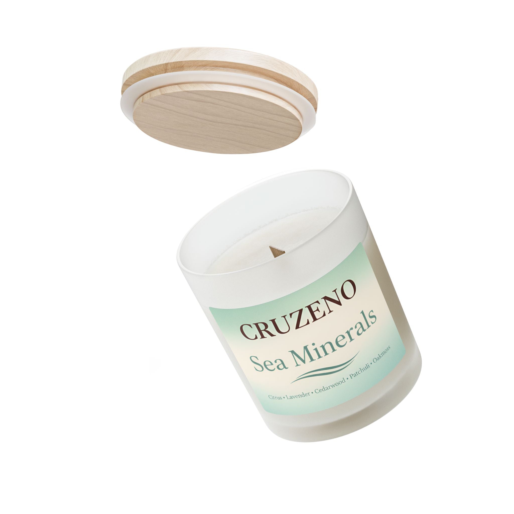 Cruzeno Sea Minerals | Crackling Wooden Wick Candle