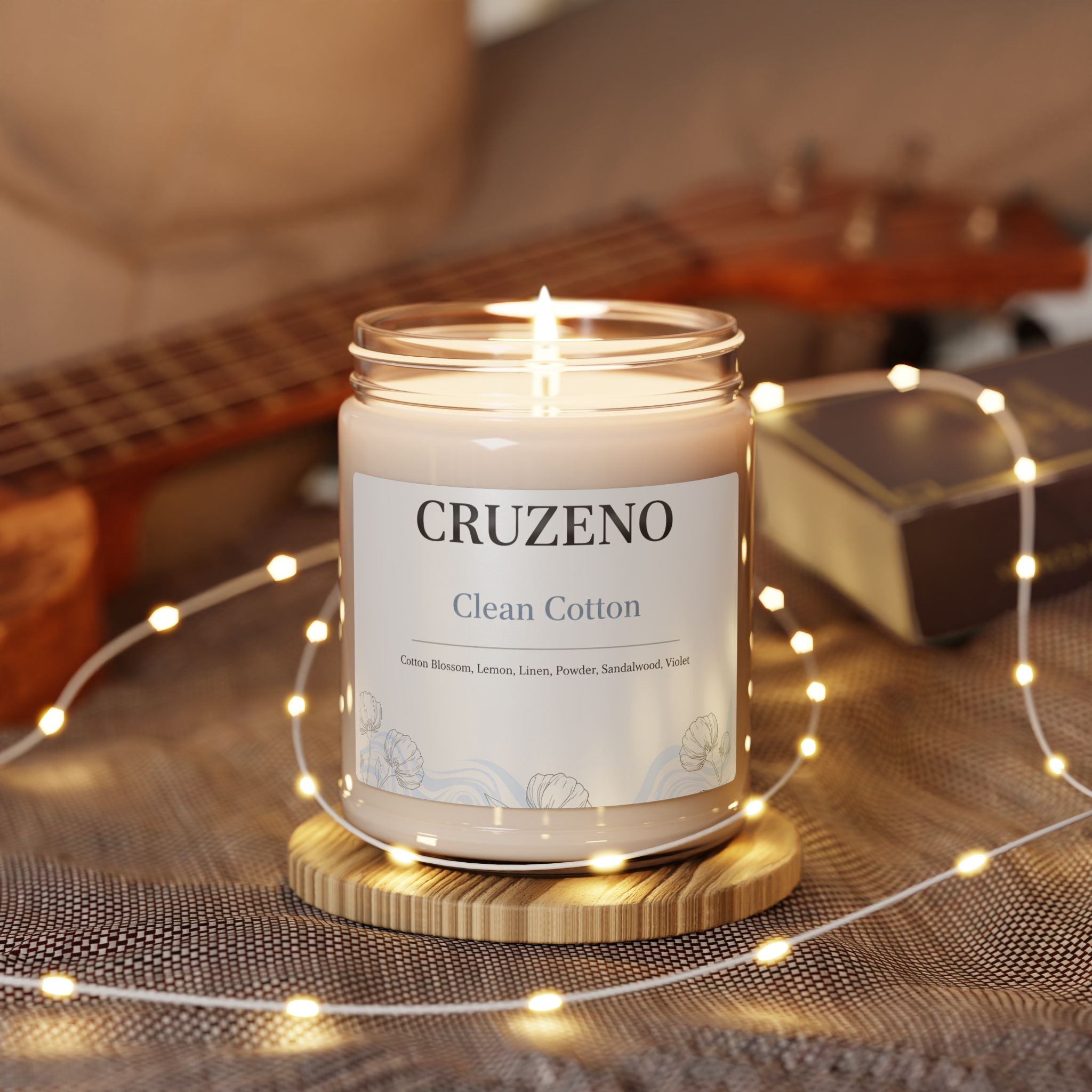 Cruzeno Clean Cotton Scented Soy Candle