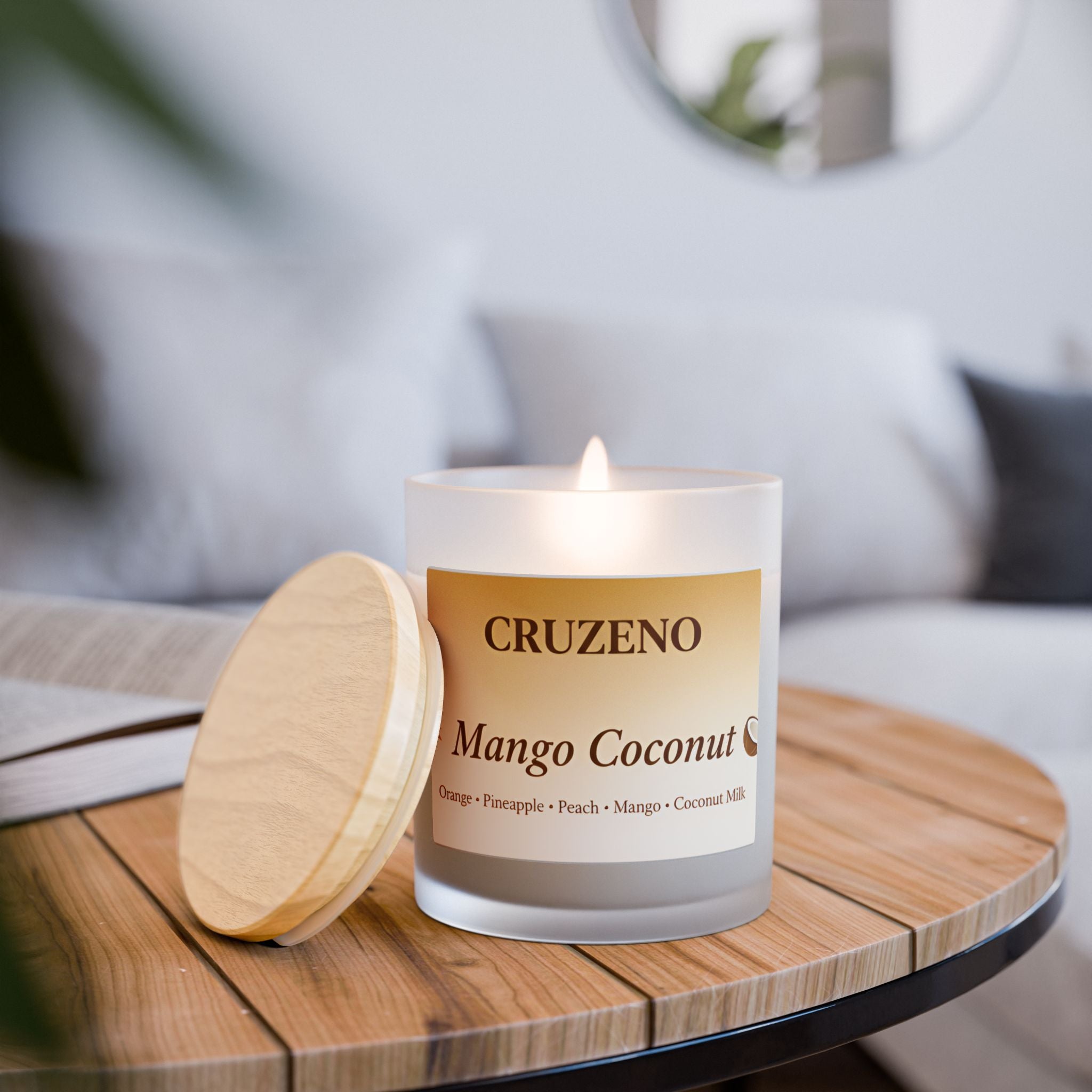 Cruzeno Mango Coconut | Crackling Wooden Wick Candle