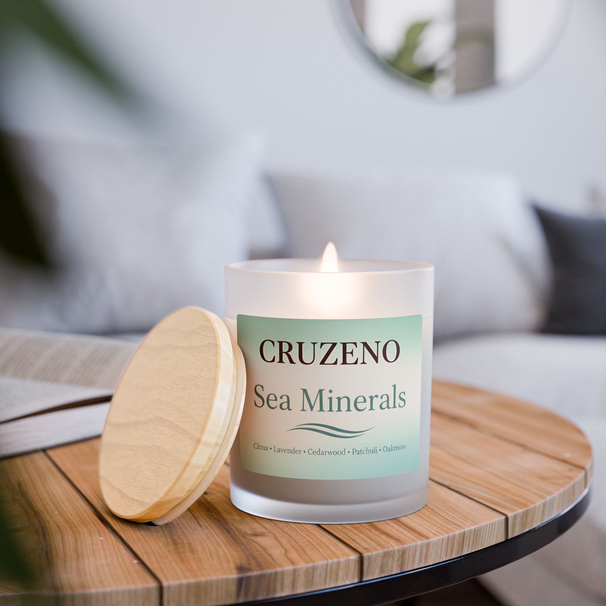 Cruzeno Sea Minerals | Crackling Wooden Wick Candle