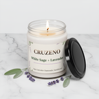 Cruzeno White Sage + Lavender Scented Soy Candle