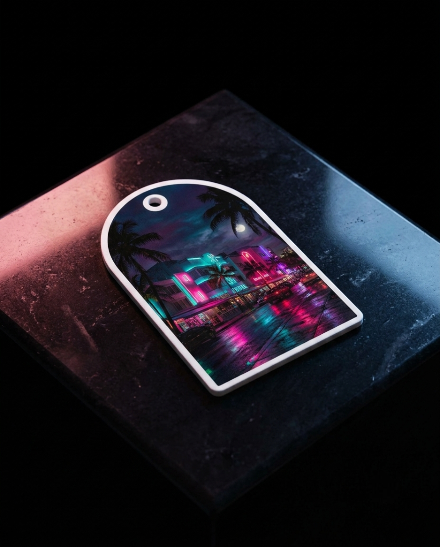 High-Contrast Synthwave Energy