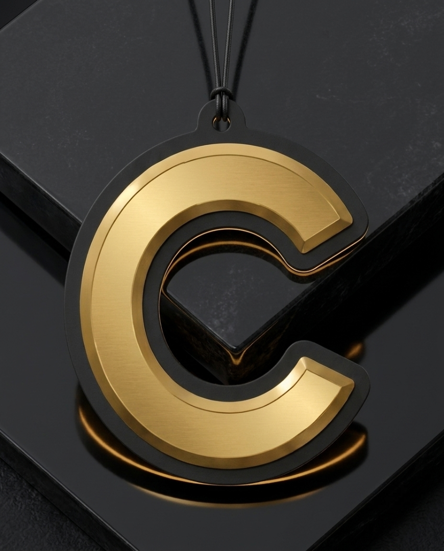 Sculpted Gold Monogram